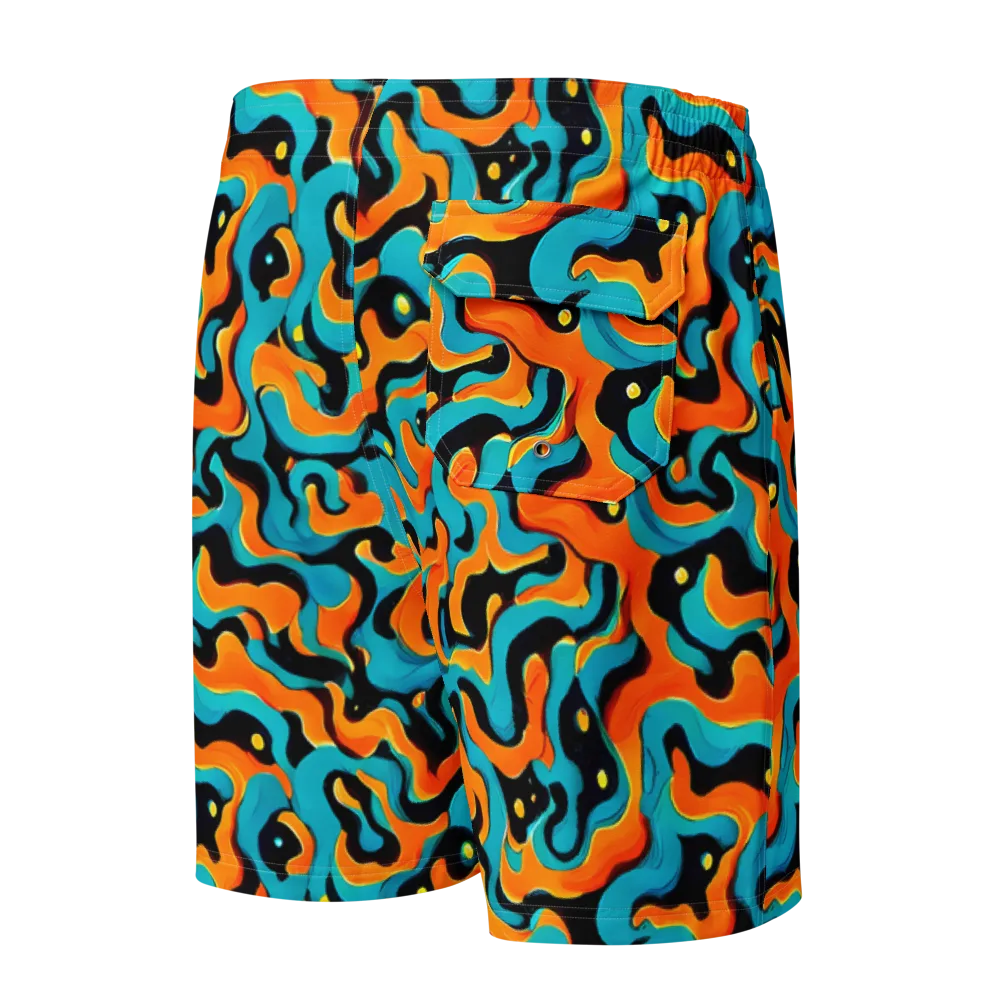 Voltage Wave on Men's Board Shorts — Back