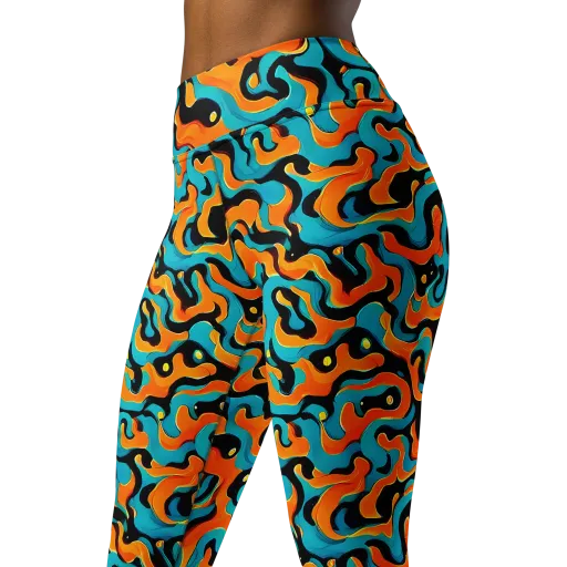 Voltage Wave on a Yoga Leggings