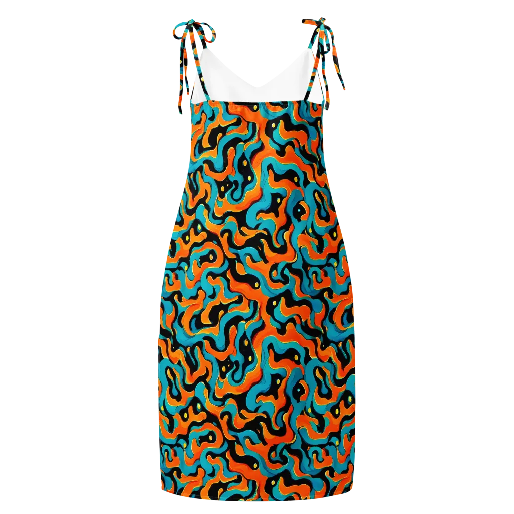 Voltage Wave on Slip Dress — Back