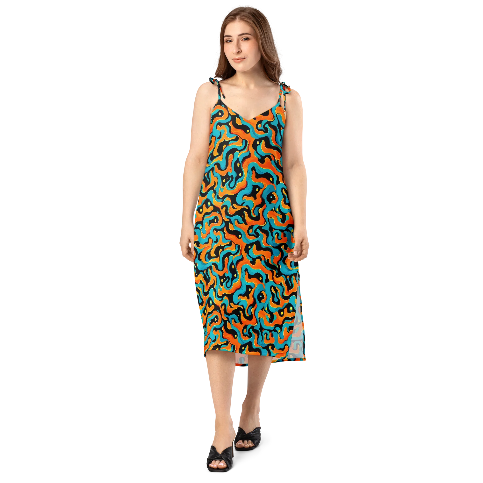 Voltage Wave on Slip Dress — Front