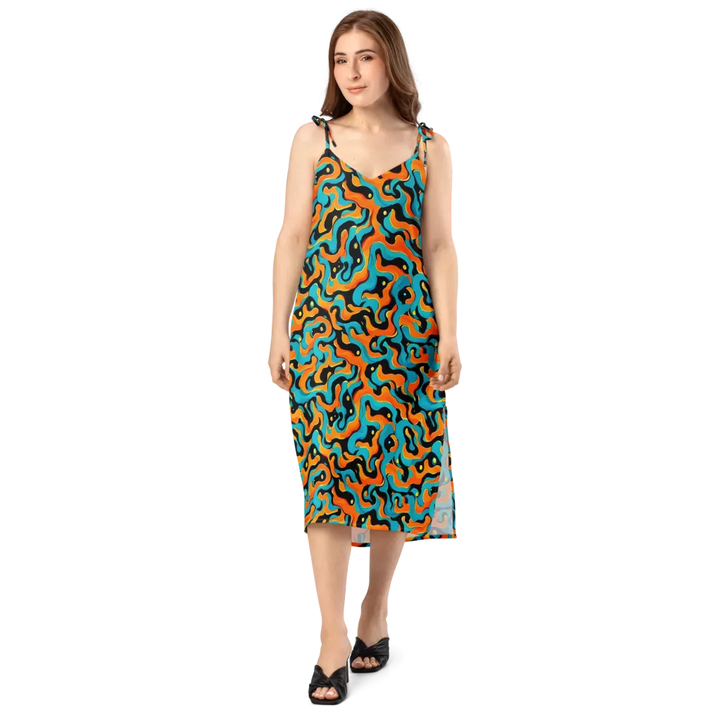 Voltage Wave on Slip Dress — Front