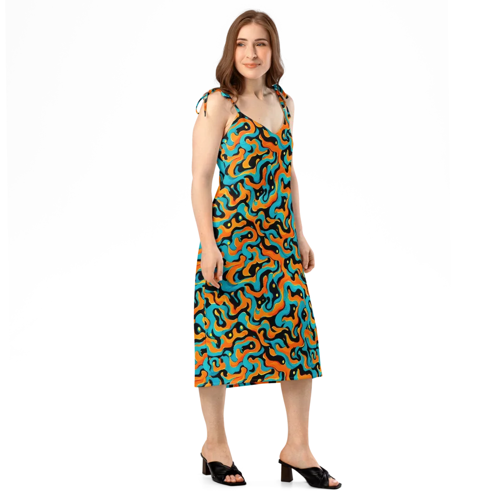 Voltage Wave on Slip Dress — Right Front