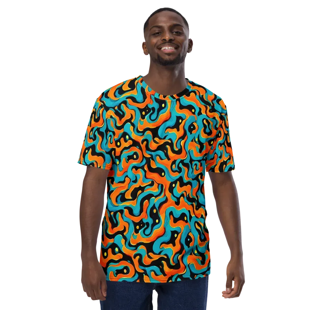 Voltage Wave on Men's Crew Neck T-Shirt — Front