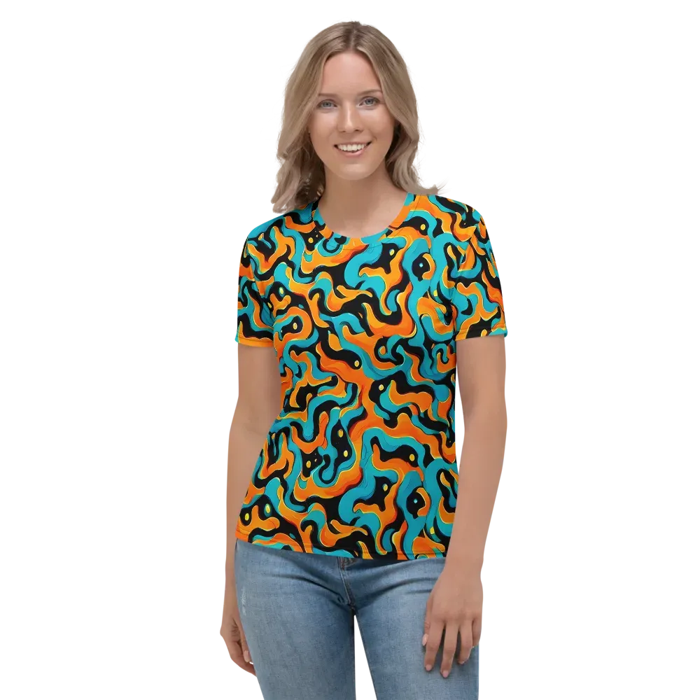 Voltage Wave on Women's Crew Neck T-Shirt — Front