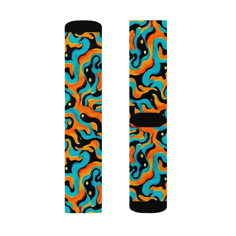 Voltage Wave on Socks — Right Sock