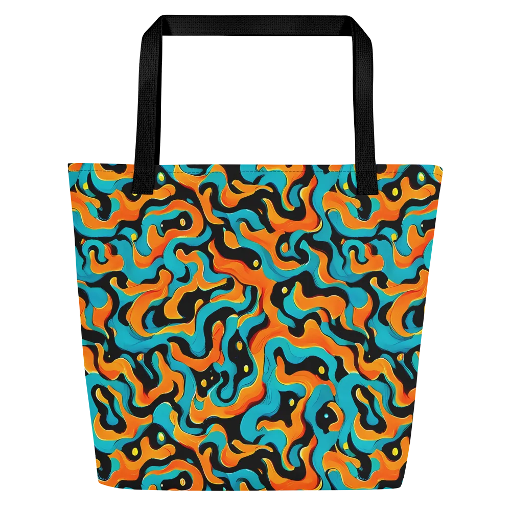 Voltage Wave on Large Tote Bag W/ Pocket — Front