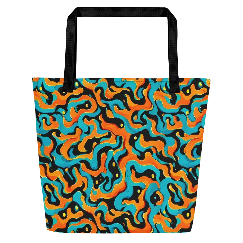 Voltage Wave on Large Tote Bag W/ Pocket — Front