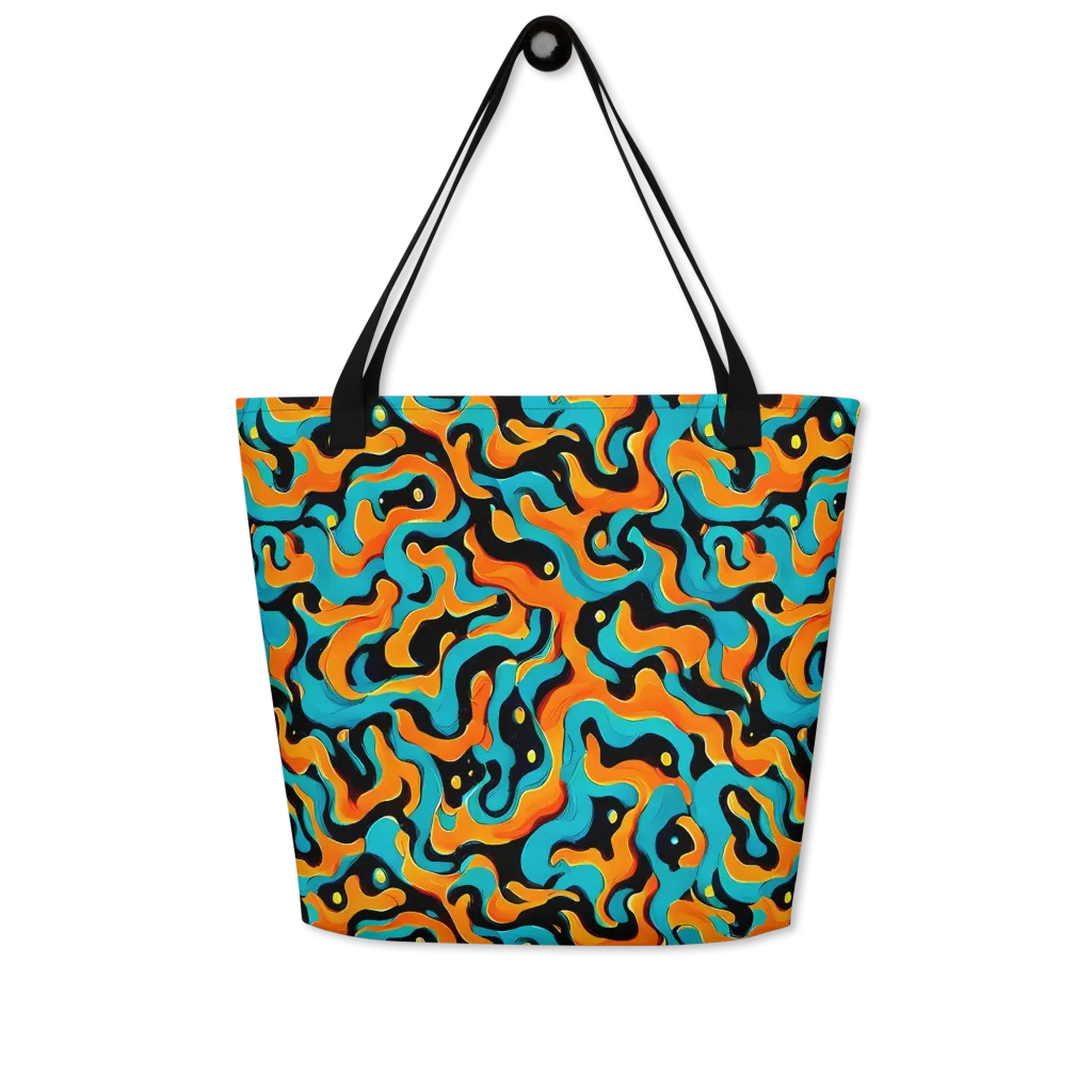 Voltage Wave on Large Tote Bag W/ Pocket — Front