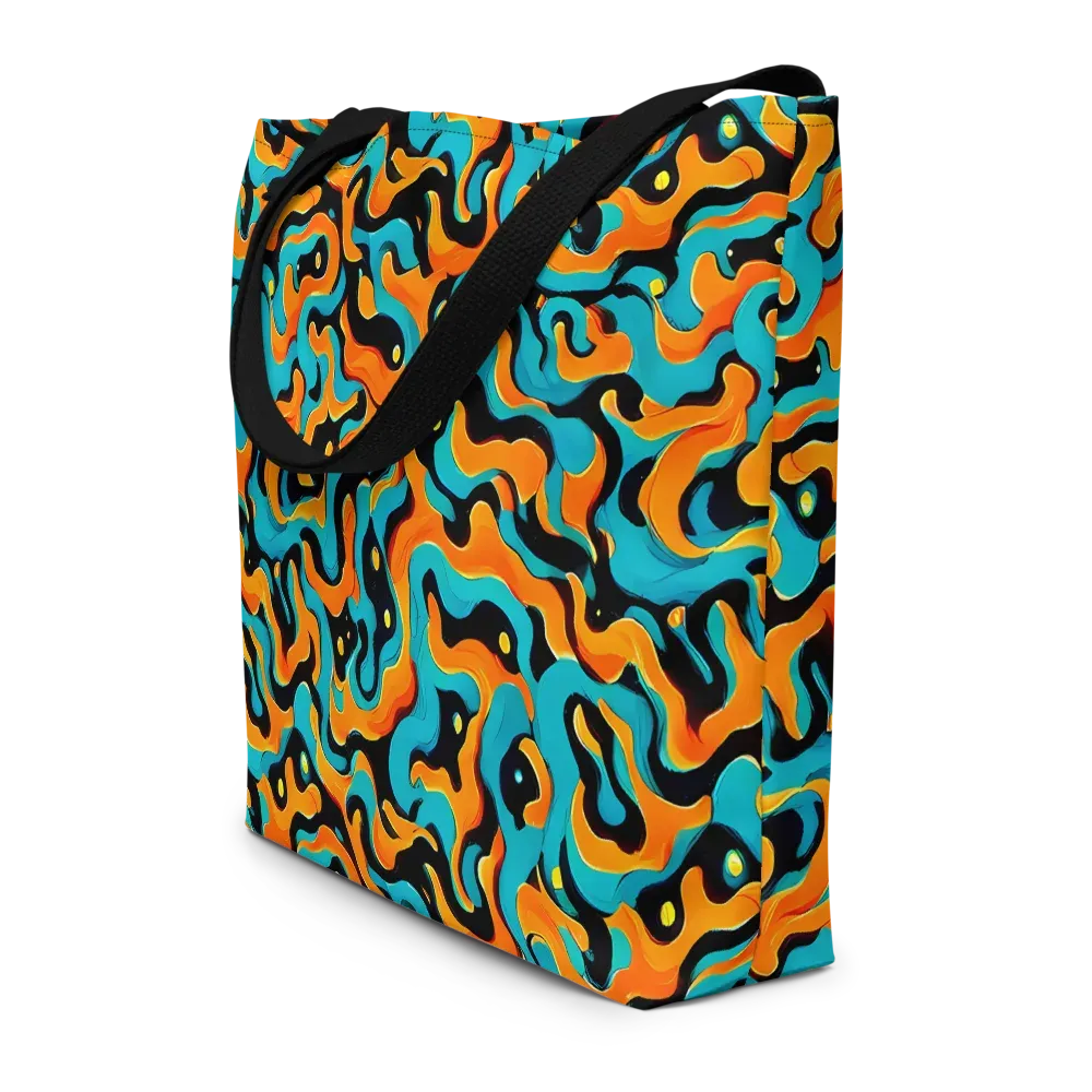 Voltage Wave on Large Tote Bag W/ Pocket — Front