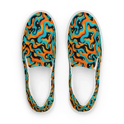 Voltage Wave on a Women's Slip-On Canvas Shoes