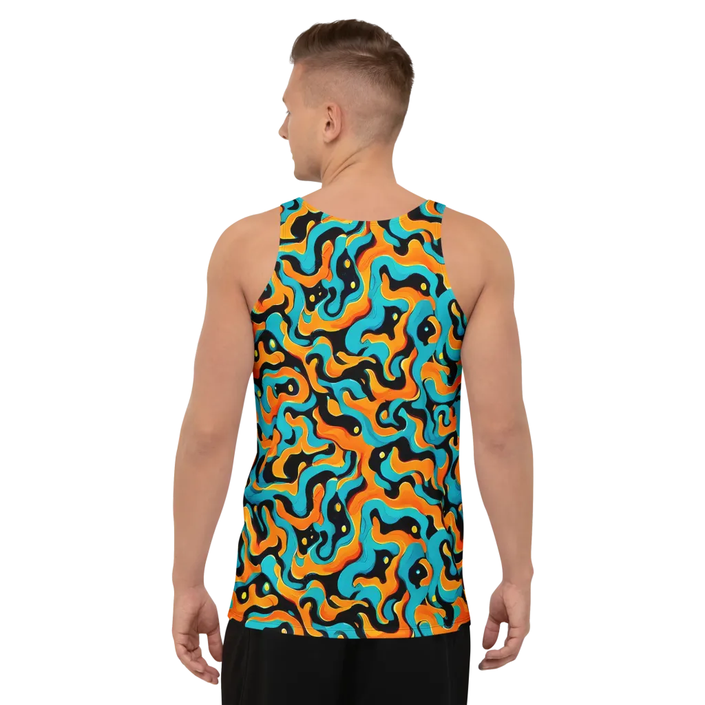 Voltage Wave on Men's Tank Top — Back