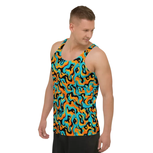 Voltage Wave on a Men's Tank Top