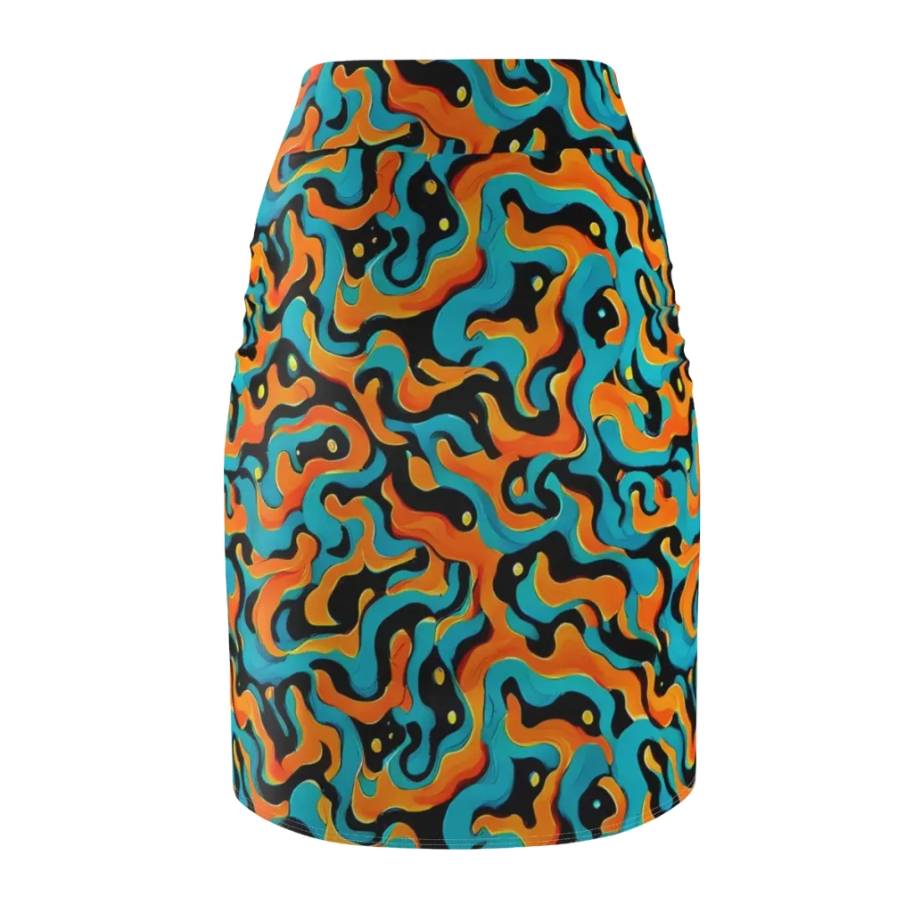 Voltage Wave on Pencil Skirt — Back