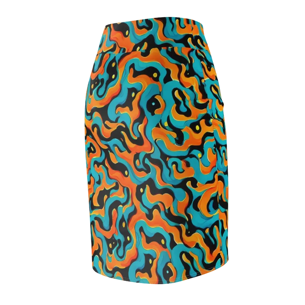 Voltage Wave on Pencil Skirt — Back Side