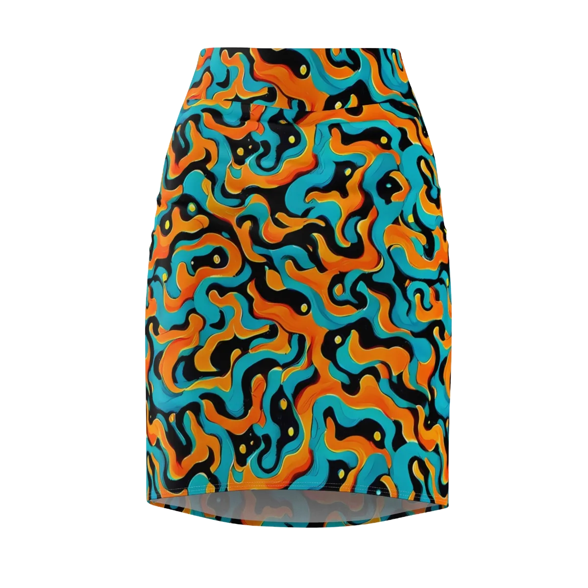 Voltage Wave on Pencil Skirt — Front