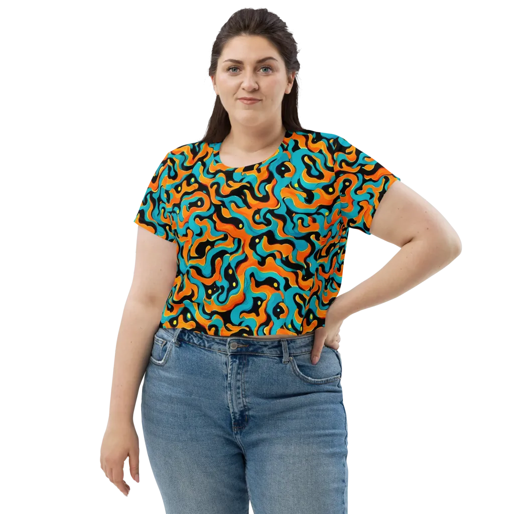 Voltage Wave on Crop Tee — Front