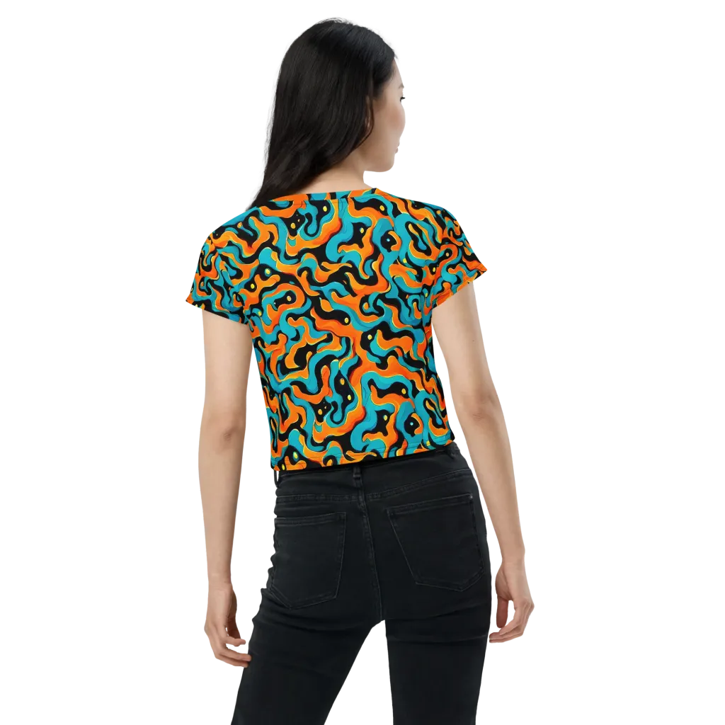 Voltage Wave on Crop Tee — Back