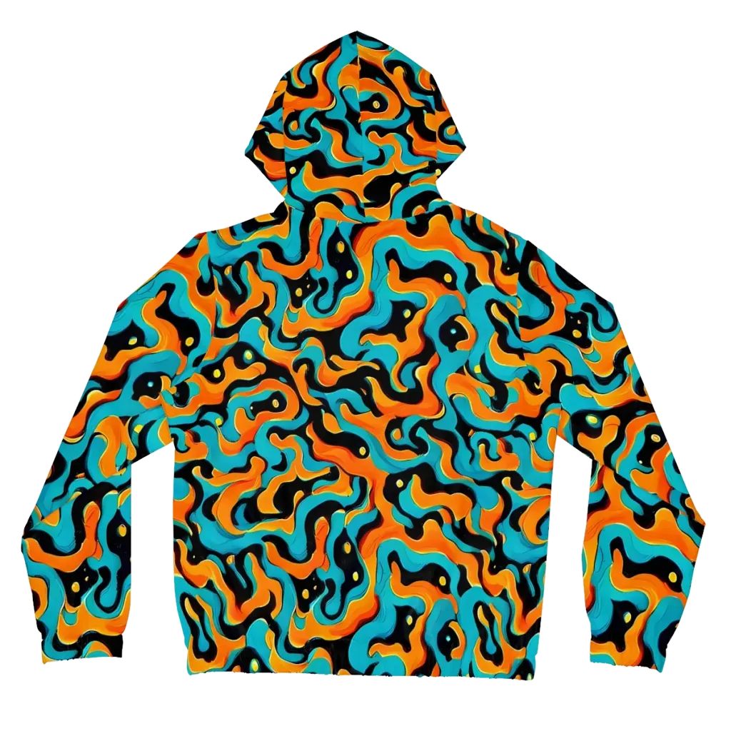 Voltage Wave on Women's Full-Zip Hoodie — Back