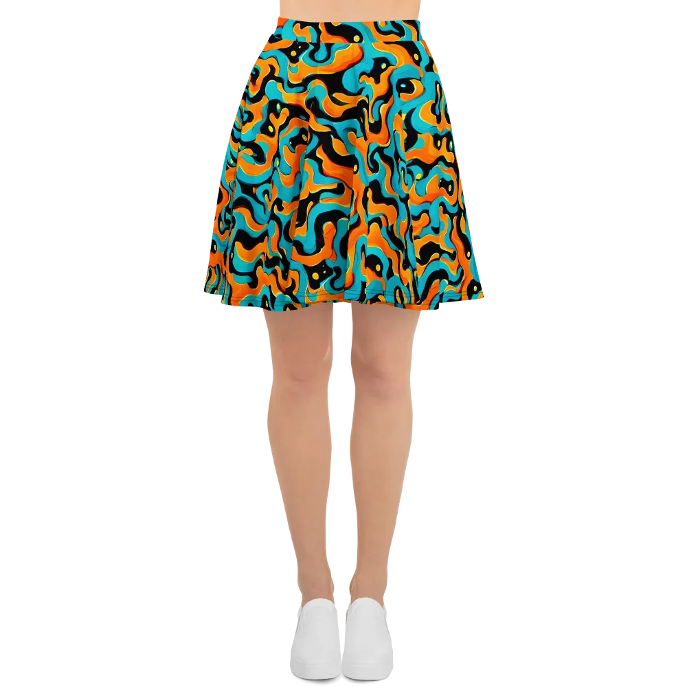 Voltage Wave on Skater Skirt — Front