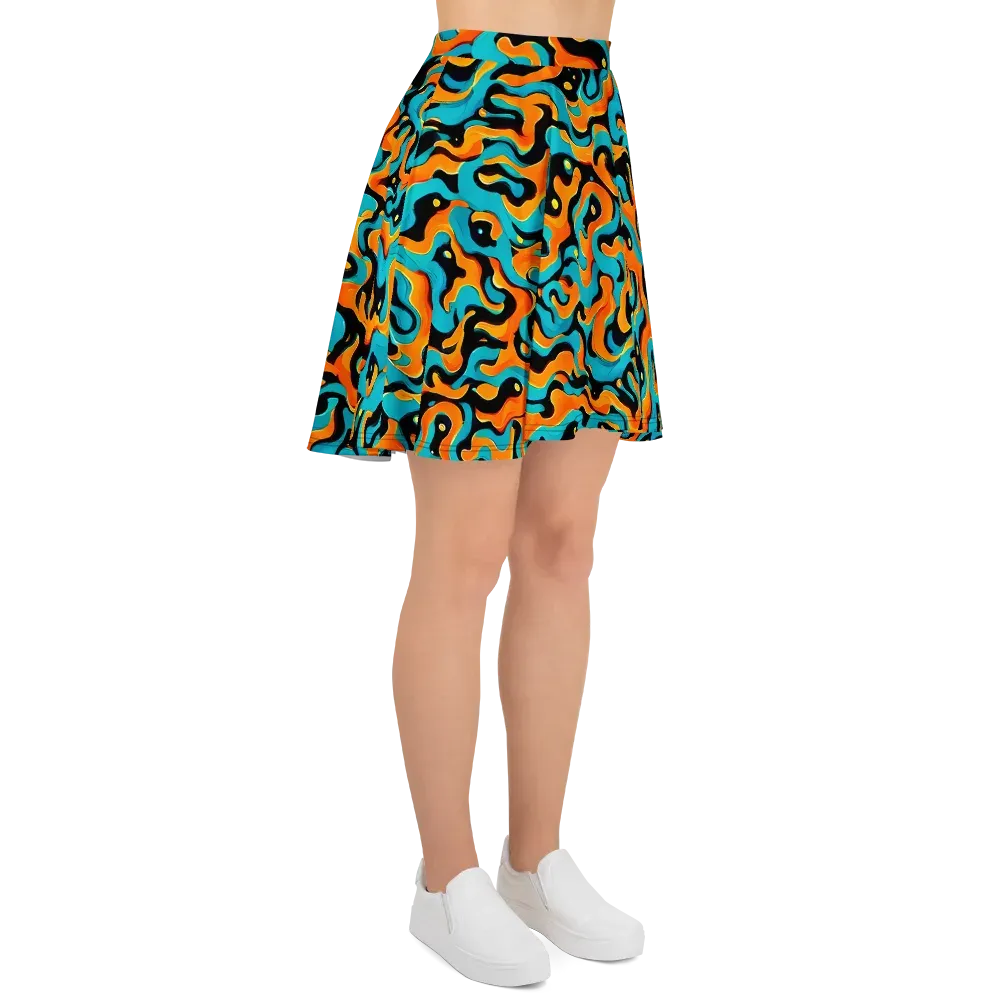 Voltage Wave on Skater Skirt — Right