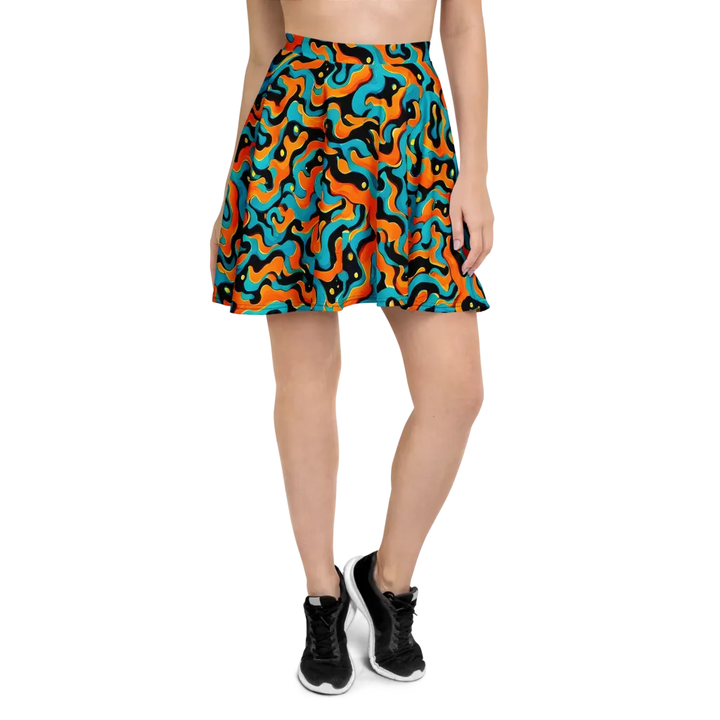 Voltage Wave on Skater Skirt — Front