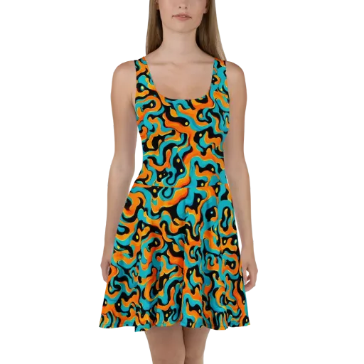 Voltage Wave on a Skater Dress