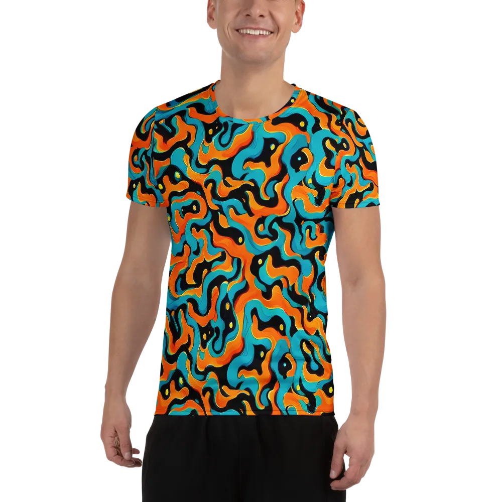 Voltage Wave on Men's Athletic T-Shirt — Front