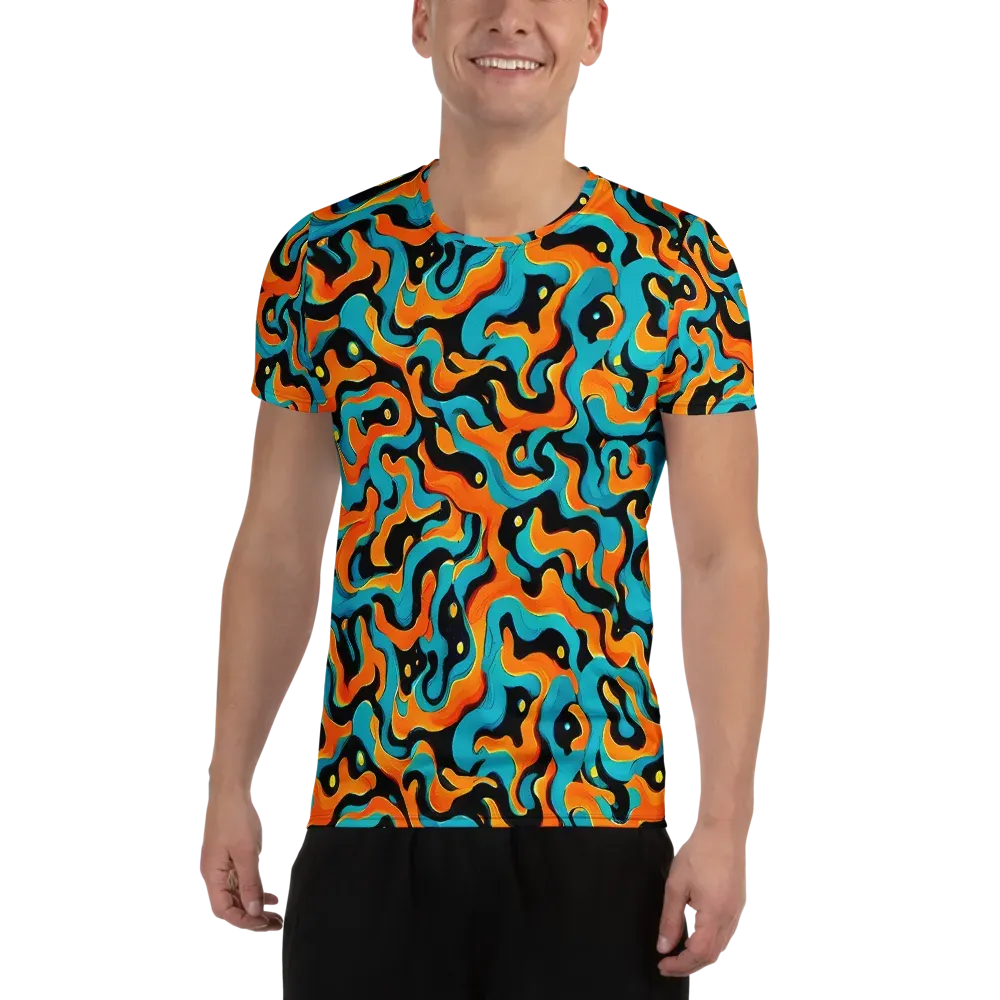 Voltage Wave on Men's Athletic T-Shirt — Front