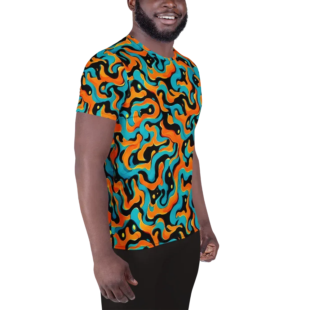 Voltage Wave on Men's Athletic T-Shirt — Right