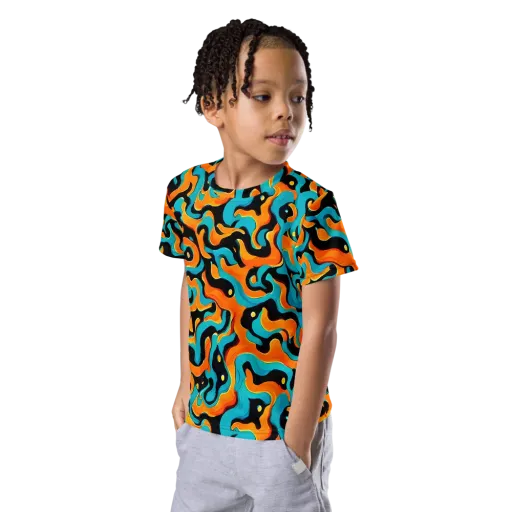Voltage Wave on a Kids Crew Neck T-Shirt