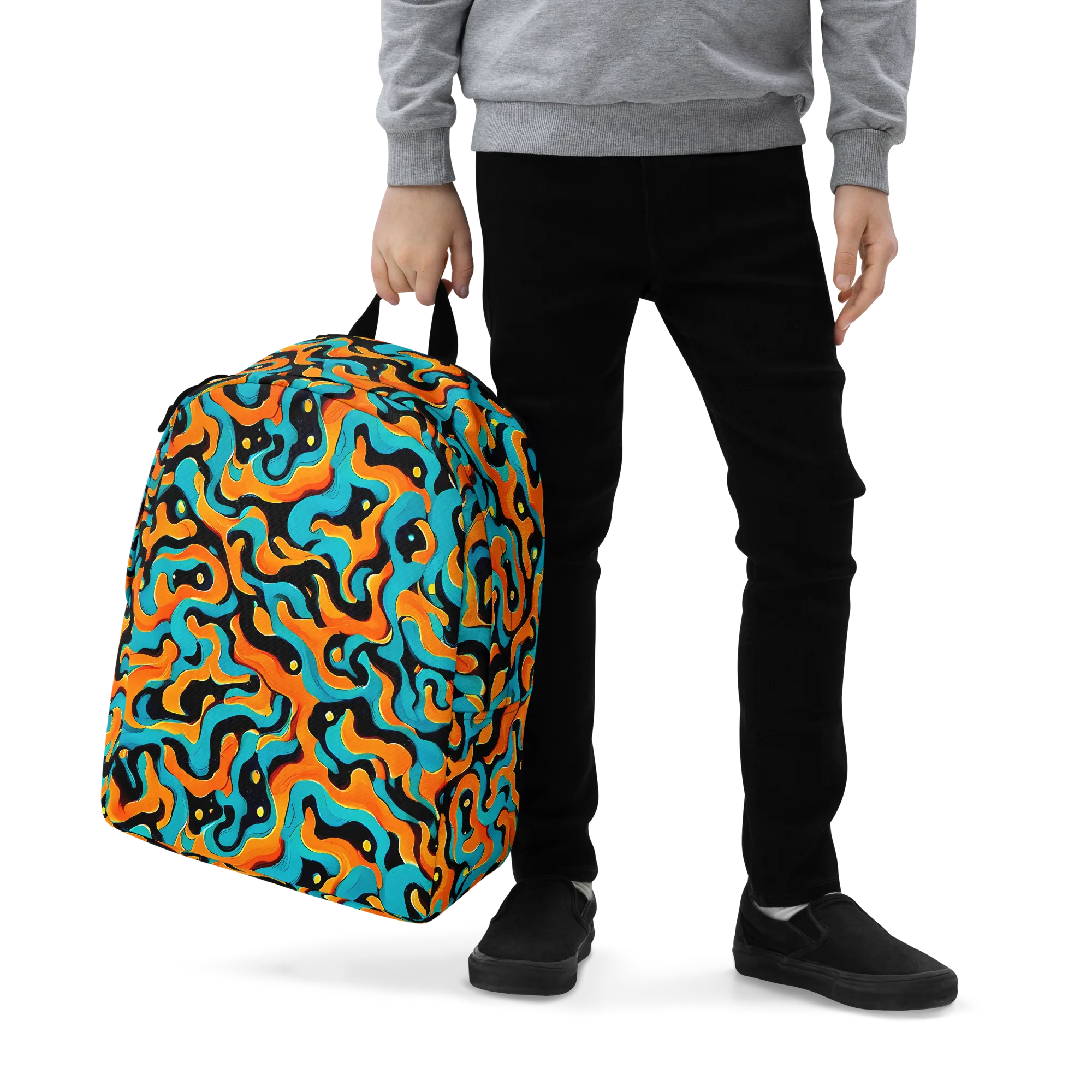 Voltage Wave on Minimalist Backpack — Zoomed-in