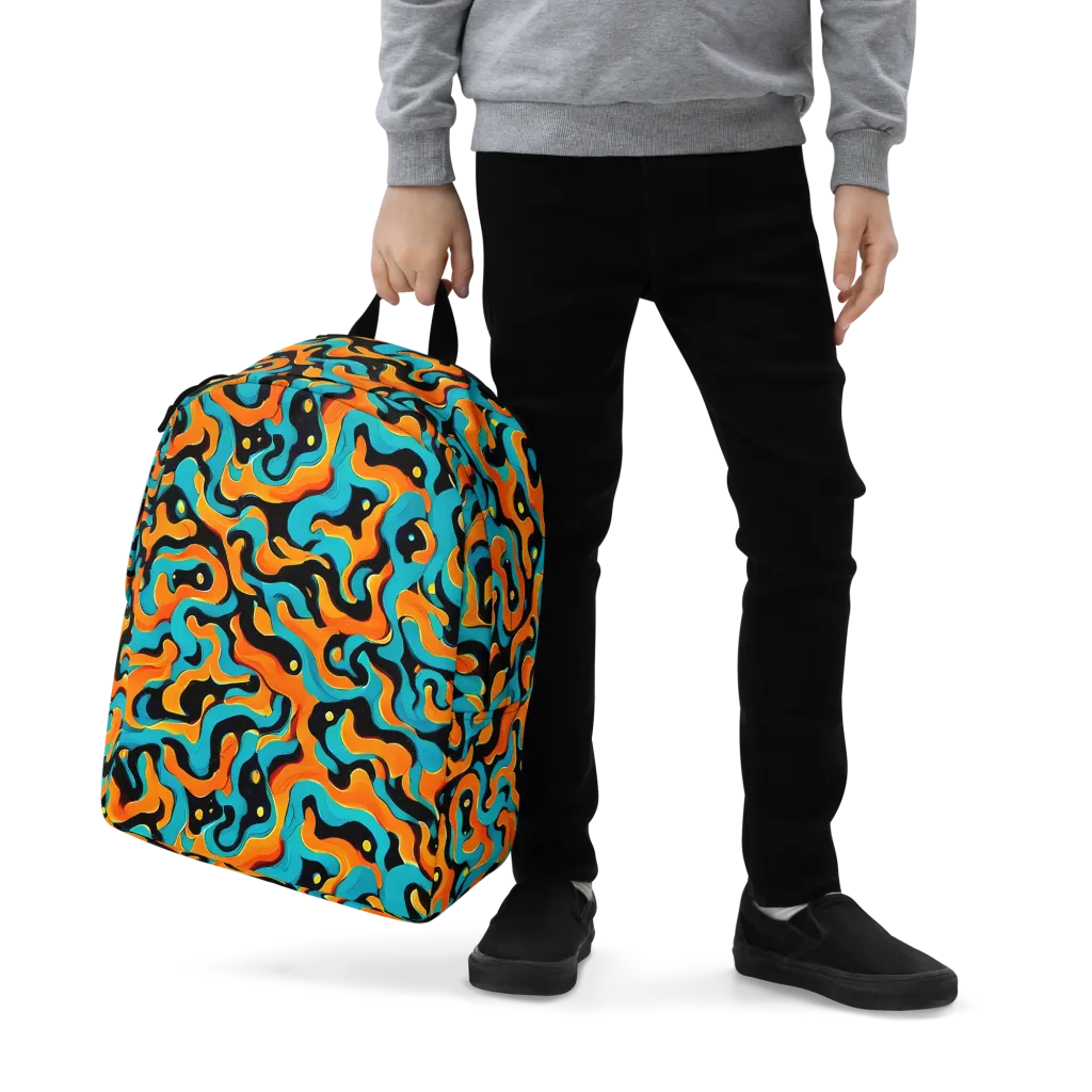 Voltage Wave on Minimalist Backpack — Zoomed-in