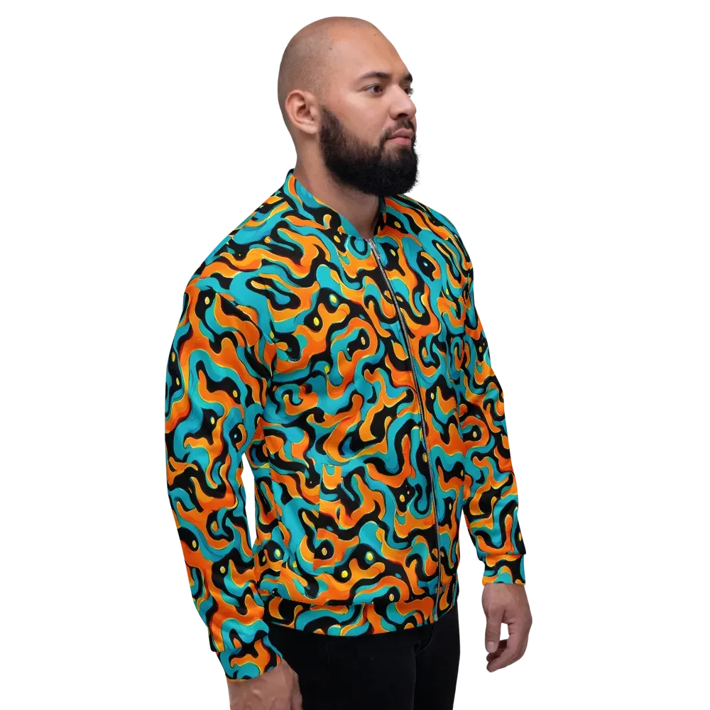 Voltage Wave on Bomber Jacket — Right