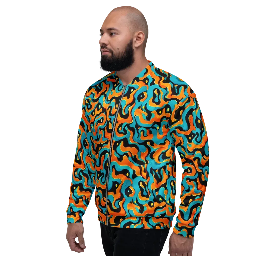Voltage Wave on Bomber Jacket — Left