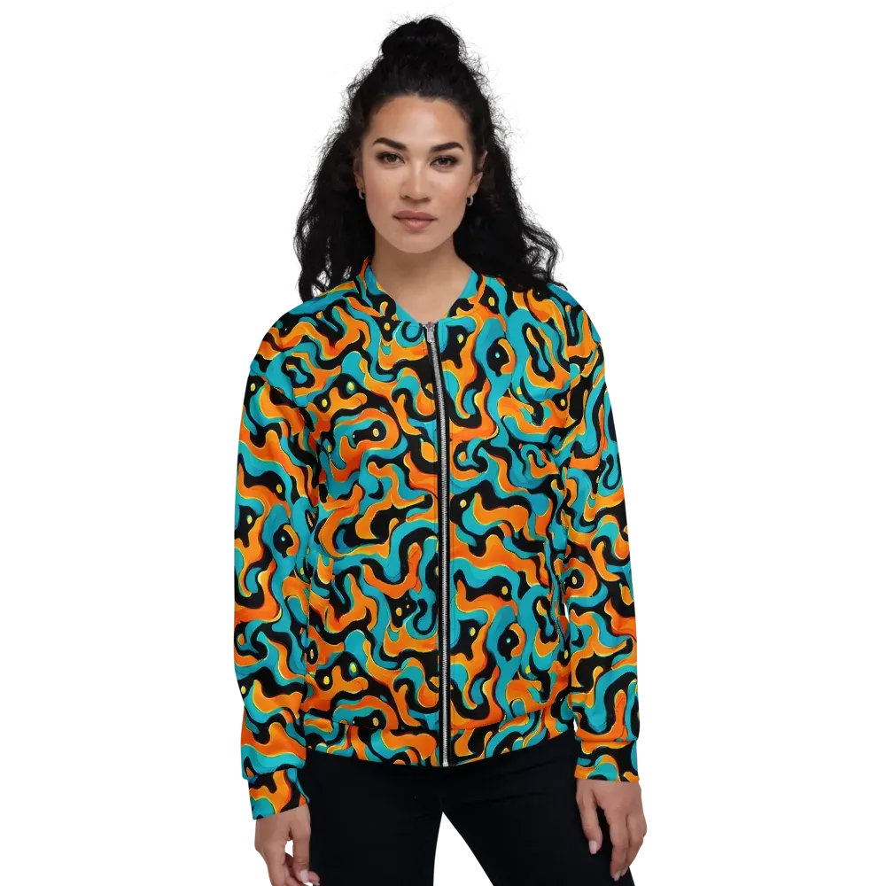Voltage Wave on Bomber Jacket — Front