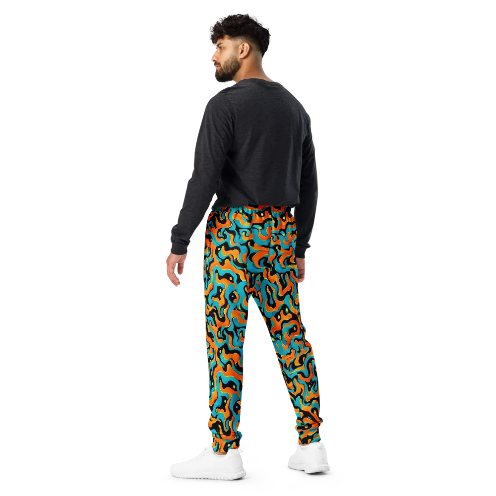 Voltage Wave on Men's Joggers — Back