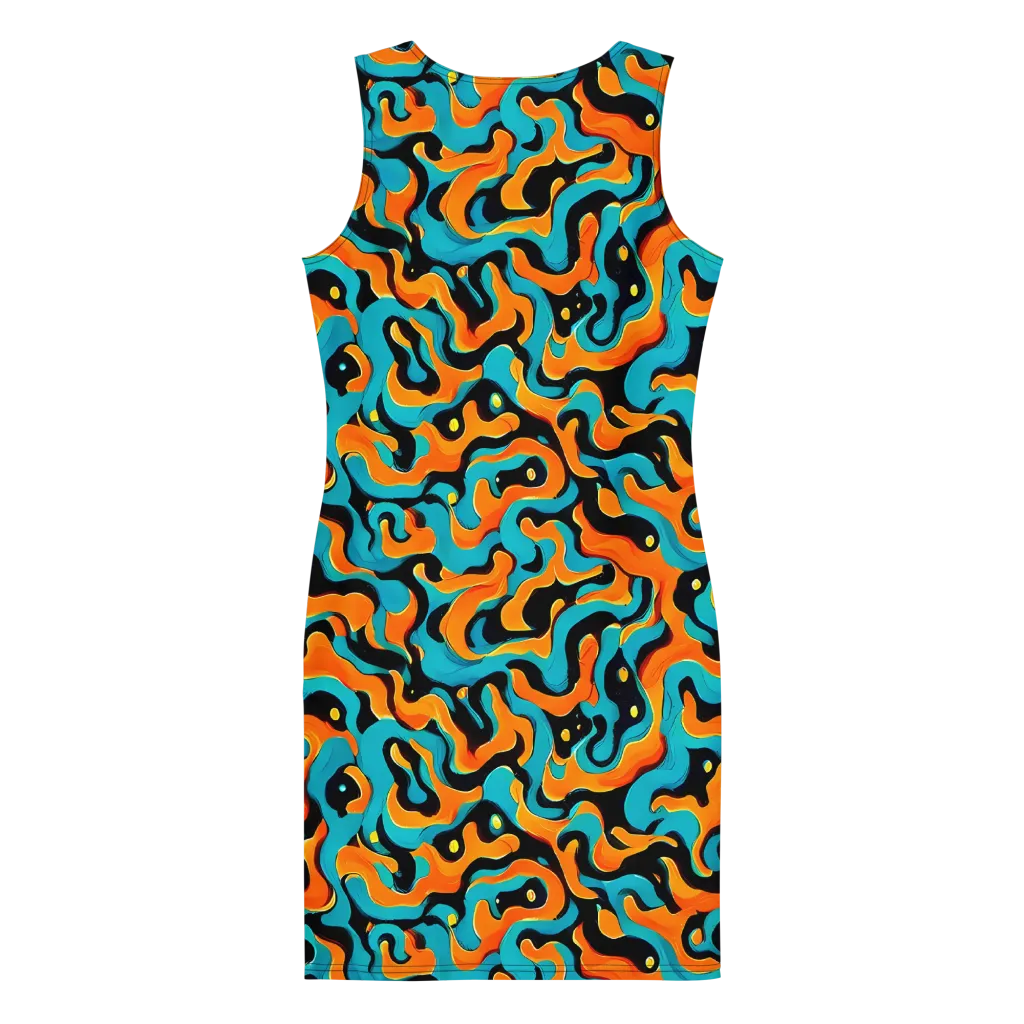 Voltage Wave on Bodycon Dress — Back