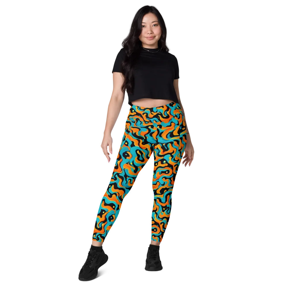 Voltage Wave on Leggings with Pockets — Front
