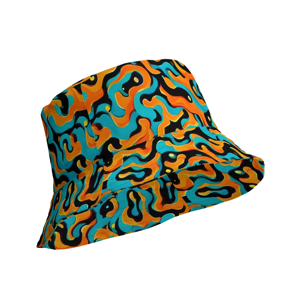 Voltage Wave on Reversible Bucket Hat — Product details Outside