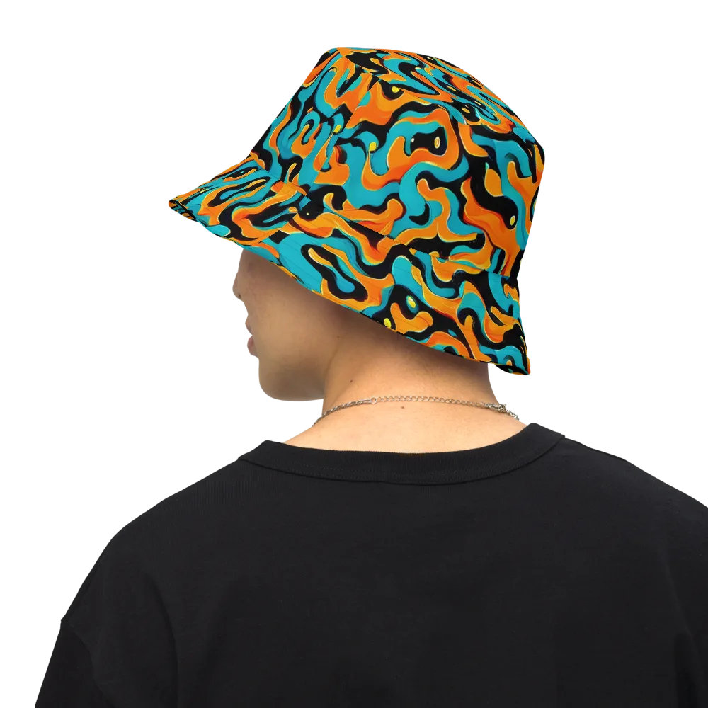 Voltage Wave on Reversible Bucket Hat — Back Inside
