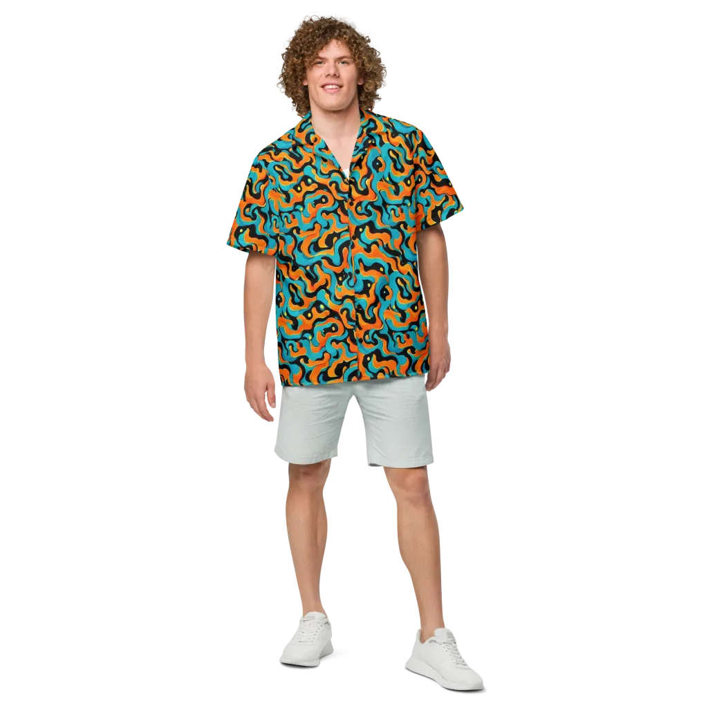 Voltage Wave on Button Shirt — Front