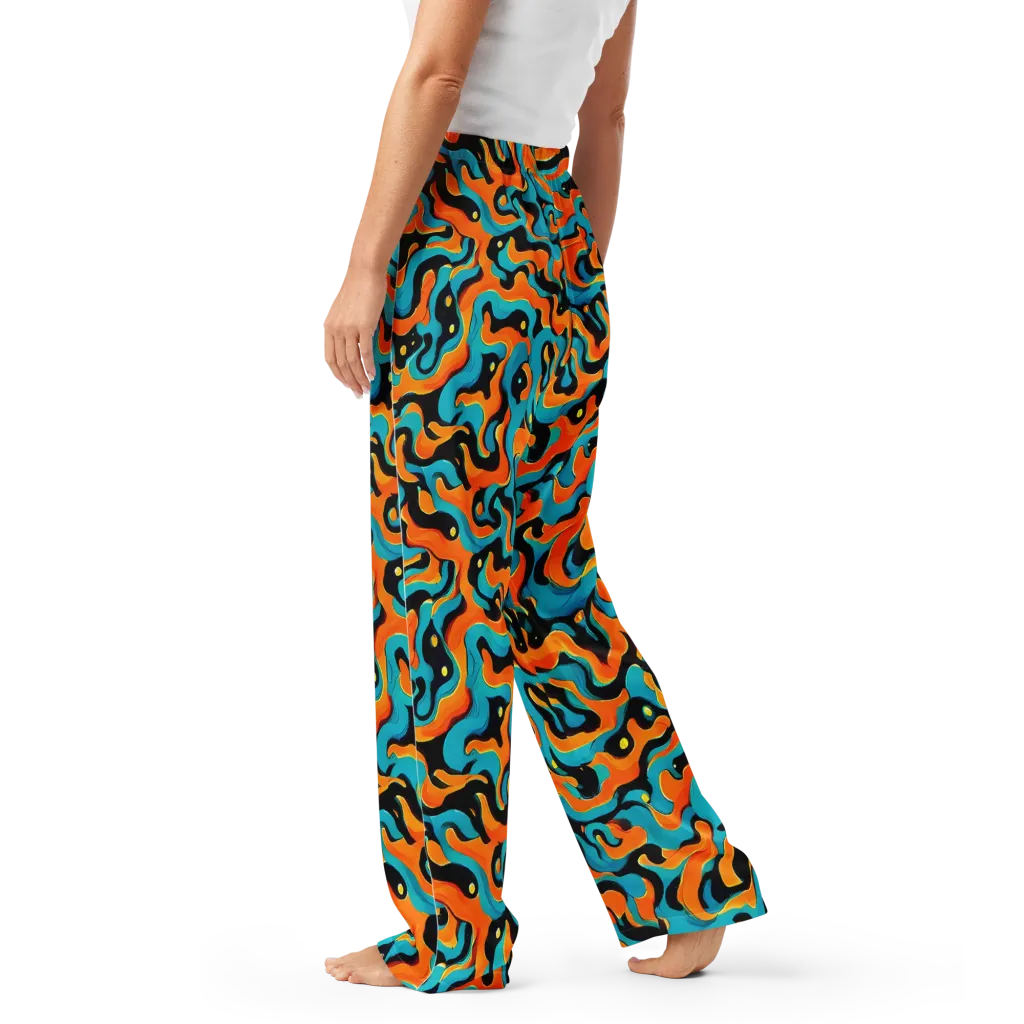 Voltage Wave on Women's Pajama Pants — Left