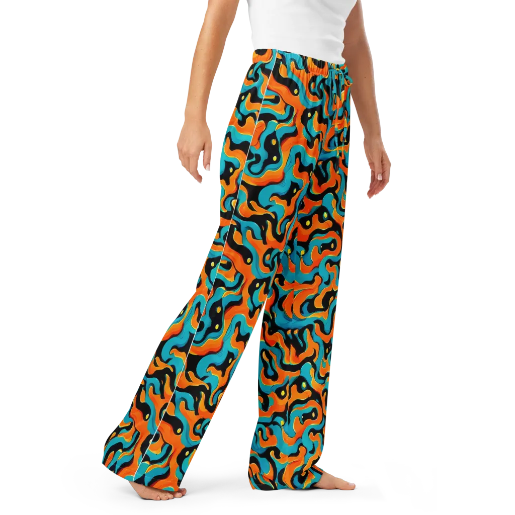 Voltage Wave on Women's Pajama Pants — Right Front