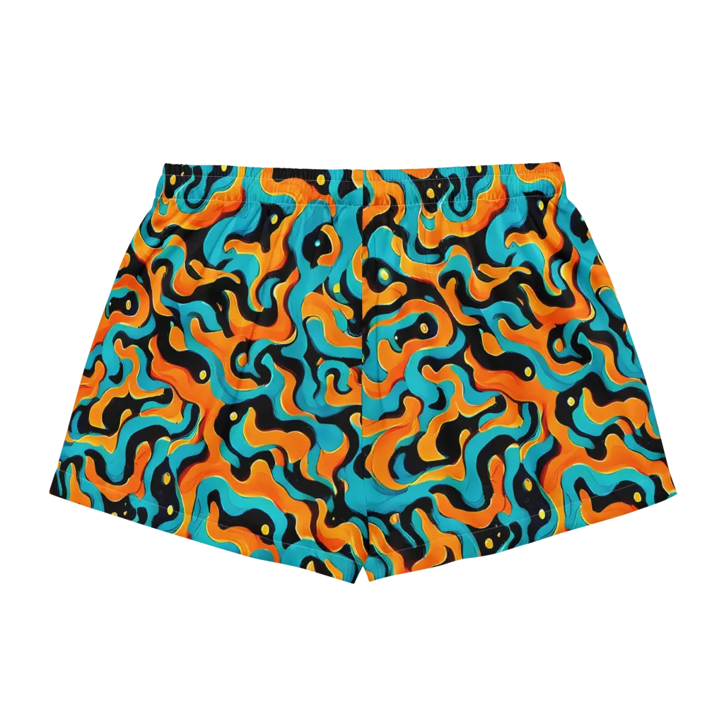 Voltage Wave on Women's Pajama Shorts — Back