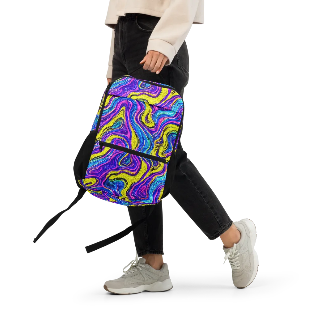 Vivid Whirl on Utility Backpack — Front