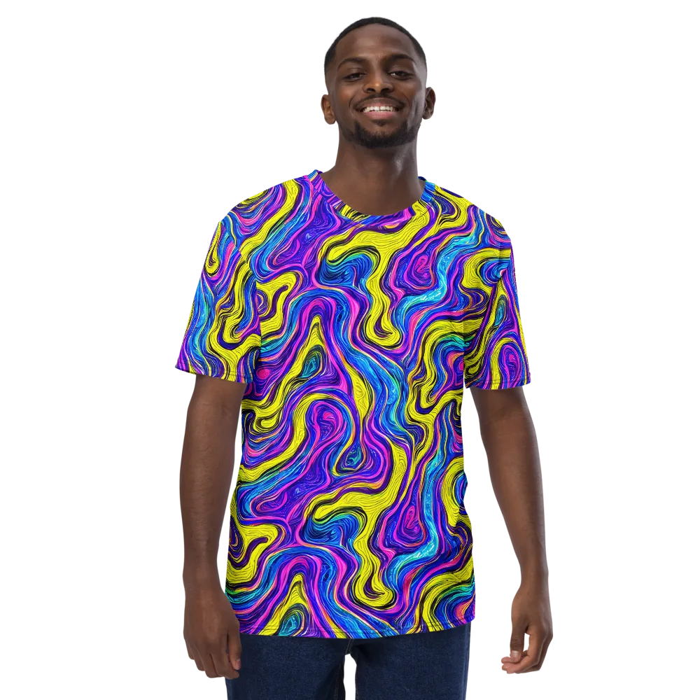 Vivid Whirl on Men's Crew Neck T-Shirt — Front