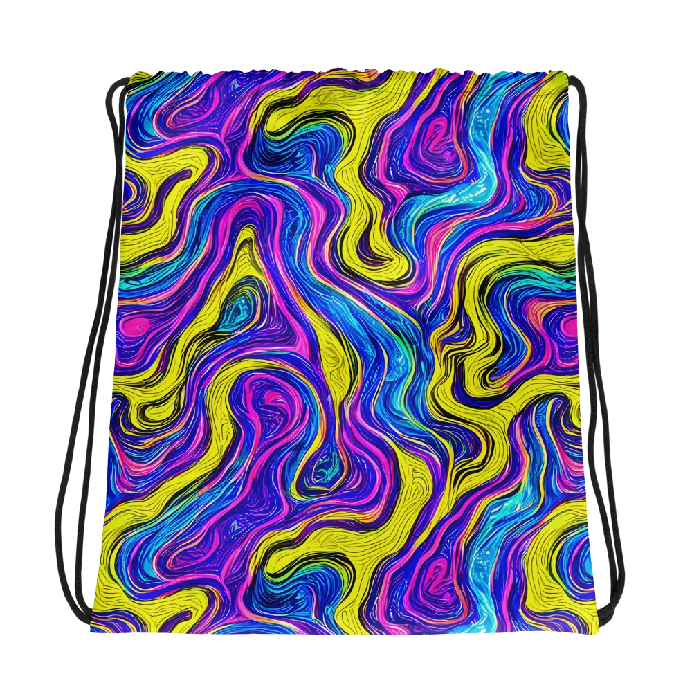Vivid Whirl on Drawstring Bag — Photo