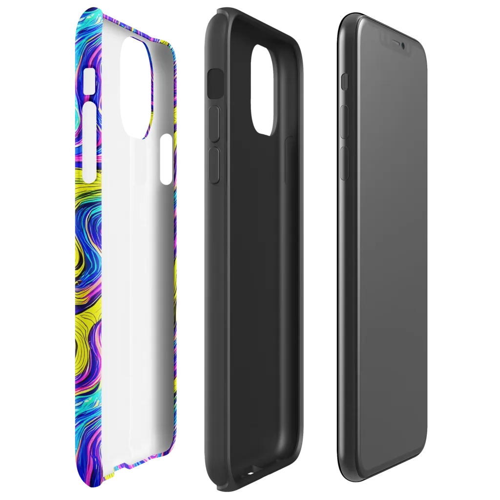 Vivid Whirl on Tough Case for iPhone® — Right
