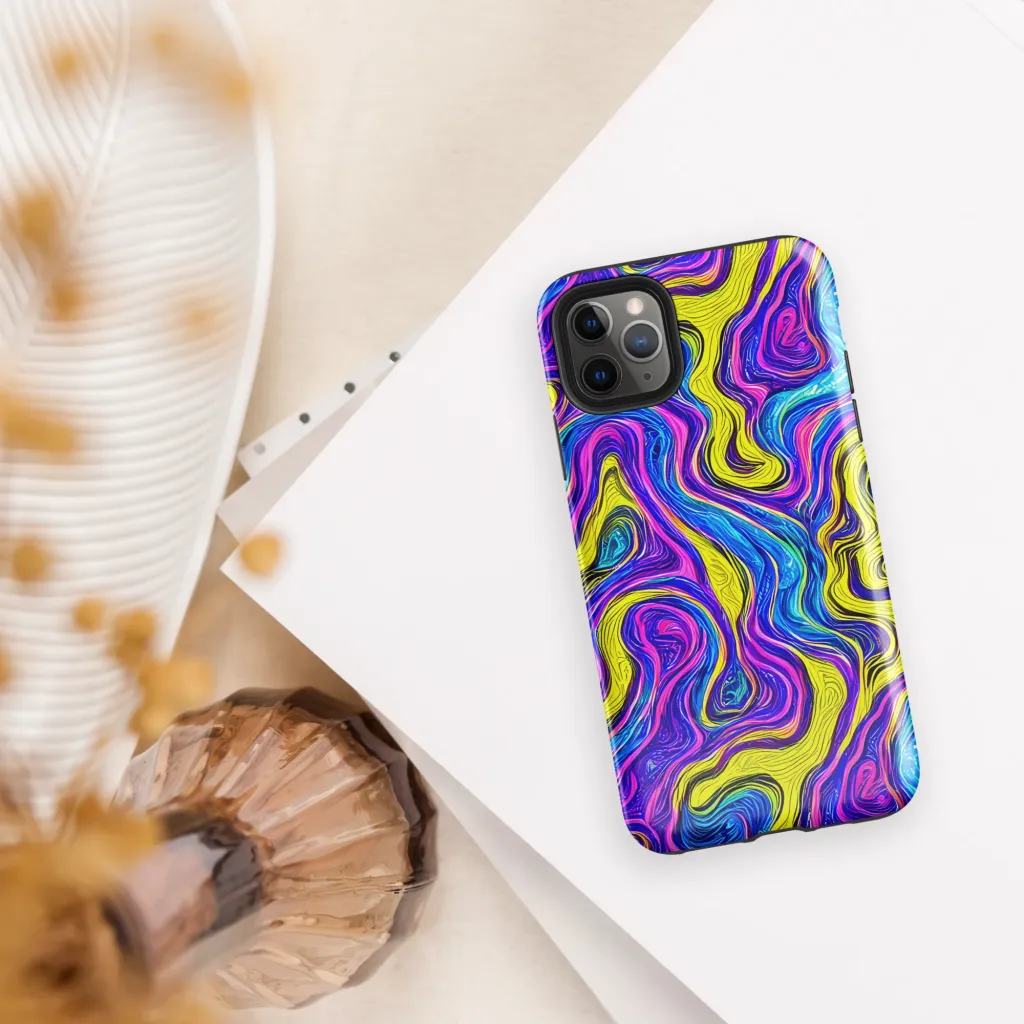 Vivid Whirl on Tough Case for iPhone® — Front