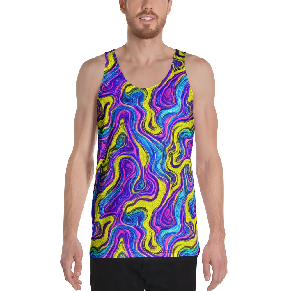 Vivid Whirl on Men's Tank Top — Front